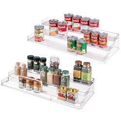 mDesign Large Plastic Adjustable, Expandable Kitchen Cabinet