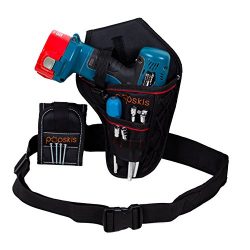 Cordless Drill Holster With Adjustable Belt & Magnetic Wristband Accessories