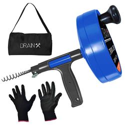 Drainx Pro 35-FT Steel Drum Auger Plumbing Snake