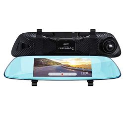AUKEY Mirror Dash Cam 6.8 inches LCD Touchscreen Car Camera