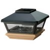 Deckorators Solar Black Post Cap with Cedar Base