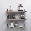 Industrial Rustic Wall Mounted Kitchen Wood Wall Shelf