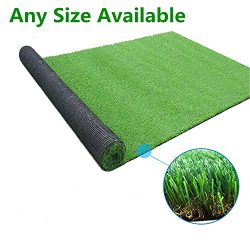 GL Artificial Turf Grass Lawn, Realistic Synthetic Grass Mat