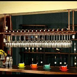 WGX Design For You Wine Bar Wall Rack 60'' Hanging Bar Glass Rack