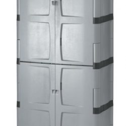 Rubbermaid 72-Inch Four-Shelf Double-Door Resin Storage Cabinet