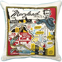 Primitives by Kathy Home State Super Maryland Cotton Decorative Throw Pillow