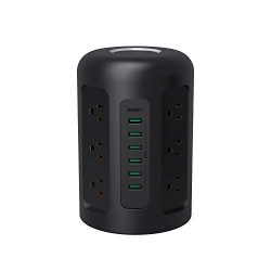 AUKEY Power Strip Surge Protector, 6 USB Ports and 12 AC Outlets