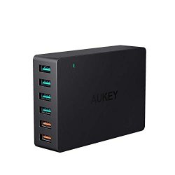 Quick Charge 3.0 AUKEY 60W USB Charger with 6-Port USB Charging