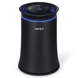 INTEY Hepa Air Purifier - Smart 8H Timer, Sleep Mode, Soothing Blue Night Light