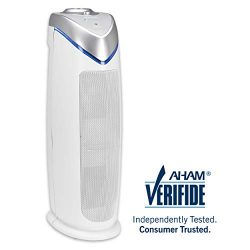 Germ Guardian AC4825W 22" 3-in-1 True HEPA Filter Air Purifier for Home, Full Room, UV-C Light Kills Germs, Filters Allergies, Smoke, Dust, Pet Dander, & Odors, 3-Yr Wty, GermGuardian, White