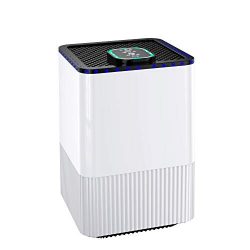 HAUEA Air Purifier with True HEPA Filter, Home Air Cleaner with Air Quality Indicator and Timer