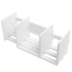 Expandable Wood Desktop Bookshelf/Adjustable Storage Organizer