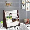 Yescom Wood Kids Book Shelf Sling Storage Rack Organizer Bookcase