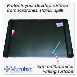 Artistic 413861 Executive Desk Pad with Leather-Like Side Panels, 36 x 20, Black