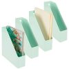 mDesign Plastic File Folder Bin Storage Organizer - Vertical with Handle
