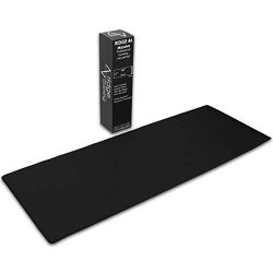 Pro Gaming Mouse Pad (5mm) | Ridge Massive 46 inch | 46x17.3x0.20" Extra Thick | Black/Black | Dense Weave Speed Poly, Superior Control | Stitched Edge, Water resistant, Washable, Giant Large Desk Mat
