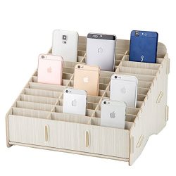 Loghot Wooden 36 Storage Compartments Multifunctional Storage Box