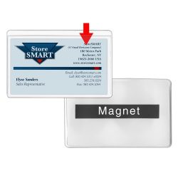 StoreSMART - Magnetic Business Card Holder - 2" x 3 1/4" - Vinyl Plastic