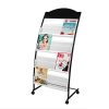 LQQFF Folding Floor Display Stand Movable Data Propaganda Magazine