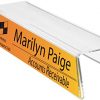 Single-Sided Cubicle Name Plate Holder 8-1/2" Wide x 2-1/2" high