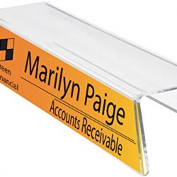 Single-Sided Cubicle Name Plate Holder 8-1/2" Wide x 2-1/2" high
