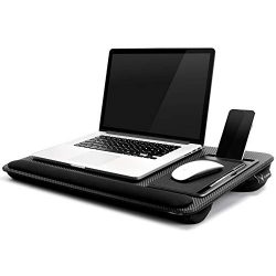 Laptop Lap Desk Tablewith Tablet Tray,Cell Phone Tray,Pen Tray,Built-in Laptop Stop Bar,Built-in Mouse Pad, Pillow Foam Cushion, Soft Wrist Rest Fits Laptop Up to 17.3 Inch