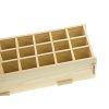 Chris.W Wooden 21-Compartment Artist's Pencils Pens Holder Wood