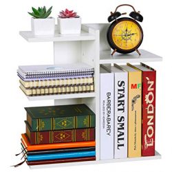 PAG Wood Desktop Bookshelf Assembled Countertop Bookcase Literature Holder