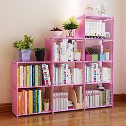 Hosmat 9-Cube DIY Children's Bookcase 30 inch Adjustable Bookshelf