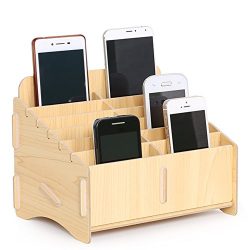 Loghot Wooden 12 Storage Compartments Multifunctional Storage Box
