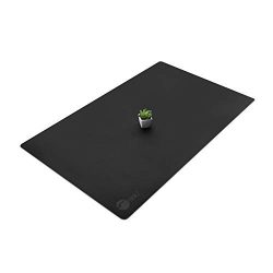 SIIG Artificial Leather Smooth Desk Mat Blotter Protecter - 36" x 22" Desk Pad with Non-Slip Water Repellent Protection for Office and Home - Black