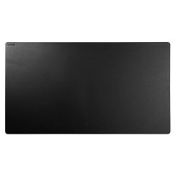 Teather Black Leather Desk Pad PU Leather Desk Mouse Mat Blotters Organizer for Gaming, Writing, Working (34"x17")