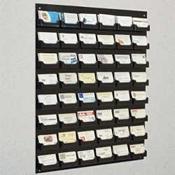 Displays2go 48-Pocket Wall Mount Business Card Holder Rack