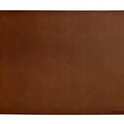 RENACIENTE Genuine Leather Desk Writing Mat (24x16 in.) Natural Vegetable Tan, Top Grain Leather, Smooth Natural Surface. Made in Ecuador (Hazelnut Brown)