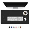 24 X 48 Inch Desk Blotter Pad on Top of Desks Waterproof PU Leather Mouse Pad Desk Writing Mat For Home Office Large Laptop Computer Gaming Under Keyboard Pad Desk Accessories for Women Men Kids Black