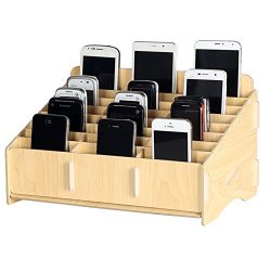 Loghot Wooden 24 Storage Compartments Multifunctional Storage Box
