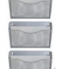 PAG 3 Pockets Hanging File Holder Organizer Metal Wall Mount Magazine Rack