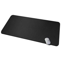 CENNBIE Desk Pad Protecter 47.219.6in Super Large, PU Leather Desk Mat Blotters Organizer with Comfortable Writing Surface(Black)