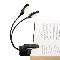 Rechargeable Warm& White 10 LED book light/music stand light