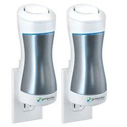 Guardian Technologies GG10002PK GermGuardian GG1000 Pluggable UV-C Sanitizer and Deodorizer, Kills Germs, Freshens Air and Reduces Odors from Pets, Smoke, Mold, Cooking and Laundry, 2-PACK