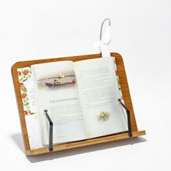 Bamboo Table Reading Book Stand & Cook Book IPad Holder