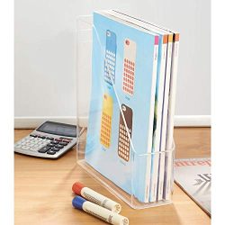 mDesign Plastic File Folder Bin Storage Organizer - Vertical with Handle