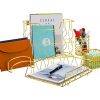PAG Office Supplies 5 in 1 Metal Desk Organizer Set - Hanging File Organizer