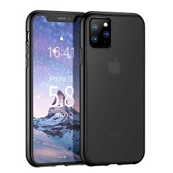 Ztotop Case for iPhone 11 Pro, [Shockproof Anti-Drop] [Fit Screen Protector] Translucent Matte Hard PC Back and TPU Bumper Cover for New iPhone 11 Pro 5.8 Inch 2019, Black