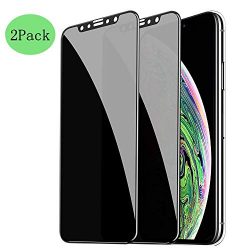 [2Pack] iPhone 11 XI Max Privacy Screen Protector, AOSOK Full Coverage, Anti-Spying, Anti-Scratch, 9H Hardness Case-Friendly Tempered Glass Screen Protector for iPhone XI Pro Max 2019 (2Pack)