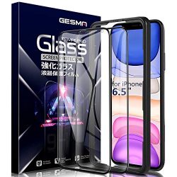 Gesma Screen Protector for iPhone 11 Pro Max 6.5 inch/iPhone Xs MAX 2018, Full Coverage Bubble Free Scratchproof 9H Tempered Glass for iPhone 11 Pro Max 6.5 inch 2019 [with Alignment Frame][2-Packs]