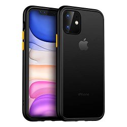 MKOAWA for iPhone 11 Case, Contrasted Color Series Designed for Apple iPhone 11 Case 6.1 Inch (2019) - Black
