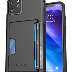 Encased iPhone 11 Pro Max Wallet Case (2019) Ultra Durable Cover with Card Holder Slot (4 Credit Cards Capacity) Black