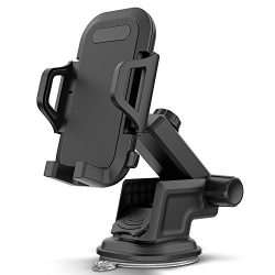 Maxboost DuraHold Series Car Phone Mount for iPhone 11 Pro Xs Max XR X 8 7 6s Plus SE,Galaxy S10 5G S10+ S10e S9,Note 10,LG G8,Pixel,HTC[Washable Strong Sticky Gel Pad/Extendable Holder Arm (Upgrade)]