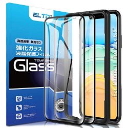 ELTD (2 Pack) Screen Protector for iPhone 11 Pro Max, 9H HD Full Coverage Tempered Glass Screen Protector for iPhone 2019/iPhone Pro Max 6.5 Inch (Black)